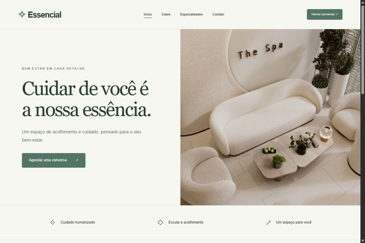 Prévia do modelo Essencial Clínica