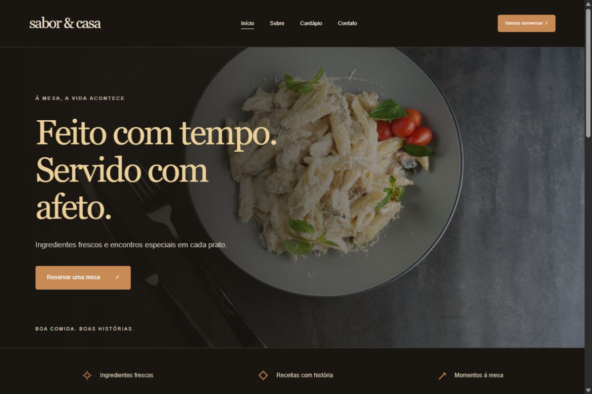 Prévia do modelo Sabor & Casa
